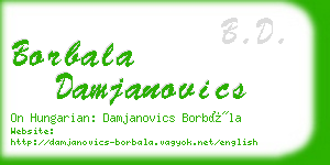 borbala damjanovics business card